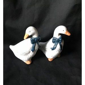 Winter Geese Porcelain Salt & Pepper Shaker Set